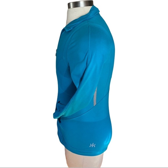 Kyodan Turquoise Blue Full-Zip 2 Slit Pockets Athleisure Track Jacket Women’s M - Picture 4 of 10